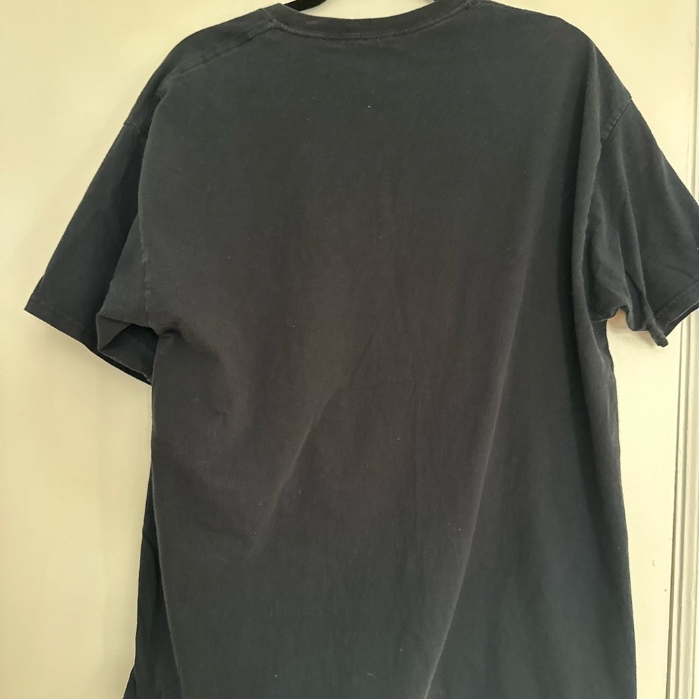 Vintage 90s / Y2K Fruit Of the Loom Palm Beach Graphic Black Short Sleeve Tee. - Picture 8 of 8
